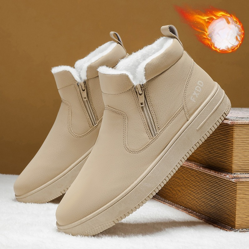 Waterproof Winter Boot - Slip on Fleece Lined Boots Comfort
