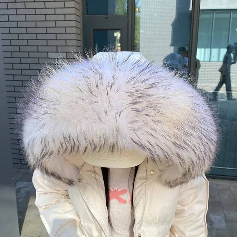 Raccoon Fur Collars For Jacket - đánh giá và giá Shawl Wrap Winter