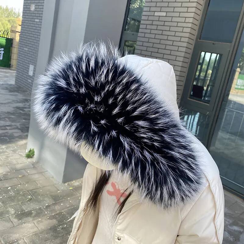 Raccoon Fur Collars For Jacket - đánh giá và giá Shawl Wrap Winter