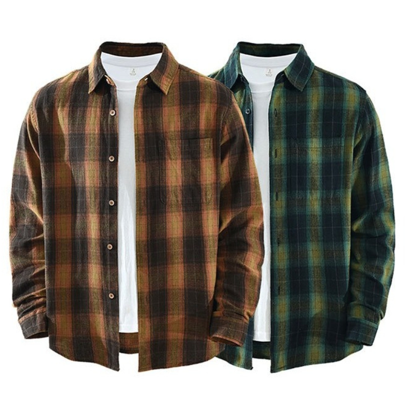 Oversized 100% Cotton Men's Pl - đánh giá và giá Flannel Shirt Lined