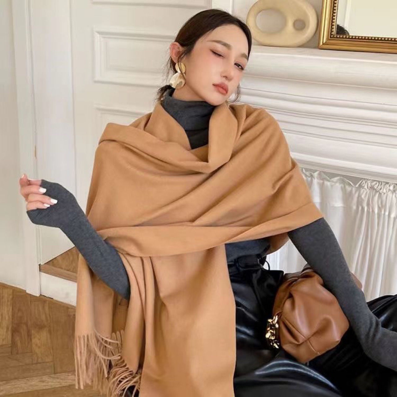 New Black Scarf Cashmere Woman - đánh giá và giá Wool Scarf Men